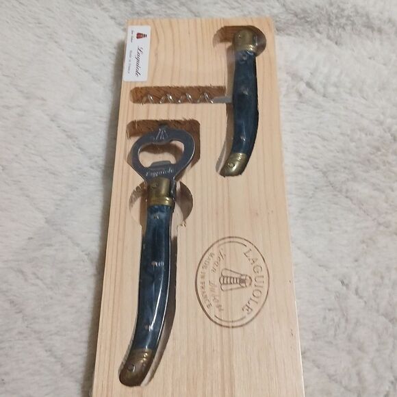 Laguiole Jean Dubost Cork Screw and Bottle Opener Set Made in France - Picture 2 of 7